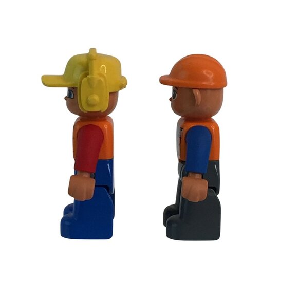 Lego Duplo Figures Lot of 4 Boy Girl Children Construction Workers - Picture 7 of 9